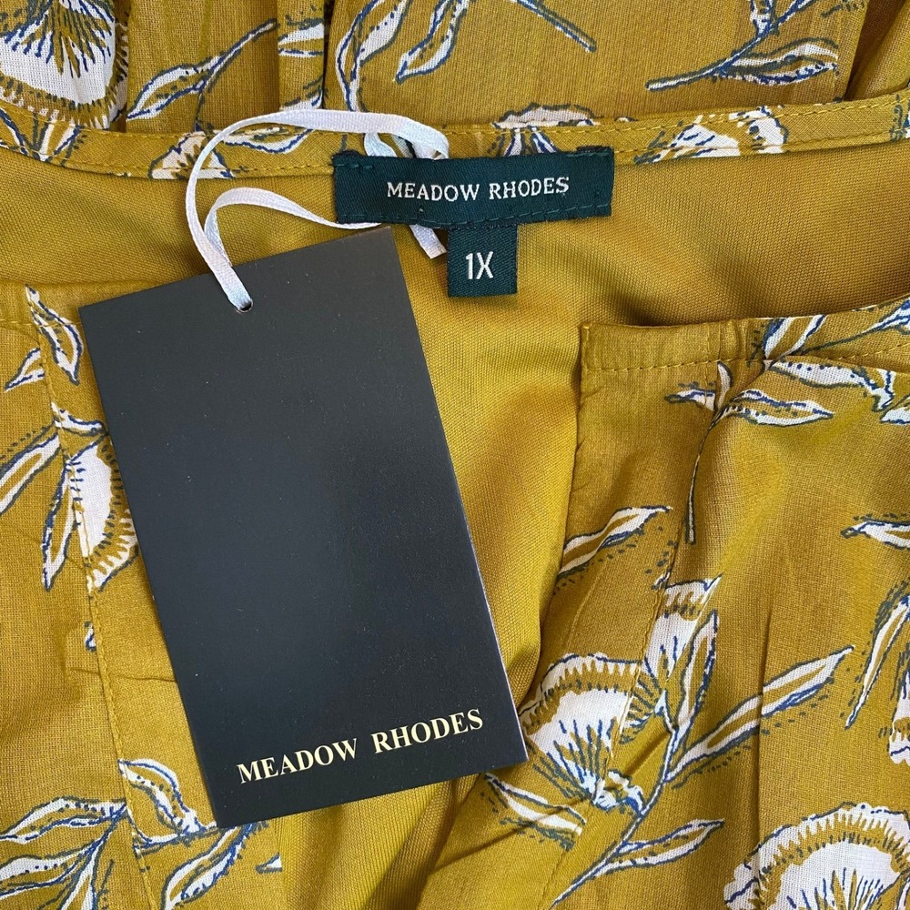 Anthropologie Meadow Rhodes 1X Maxi Dress Cottagecore Boho Chic Coquette Prairie - Picture 4 of 7